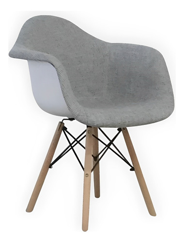 Sillon Hogar Mesa Escritorio Eames Tela Gris Tisera F79