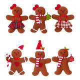 Muñeca Gingerbread Man Para Decoración Navideña, Tamaño Pequ