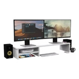 Suporte Dois Monitores Mesa Elevado Setup Gamer Computador