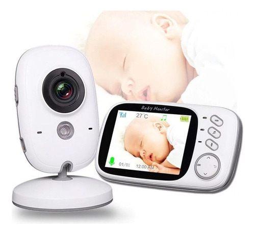 Cámara Baby Monitor Bebes Micrófono Visión Nocturna Lcd 3.2
