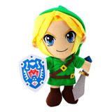 Zelda. Link. Escudo. Espada. Peluche 29 Cms. Video Juegos. 