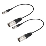 2×cable Audio Mini Xlr De 3 Pines Macho A Canon Para Transf