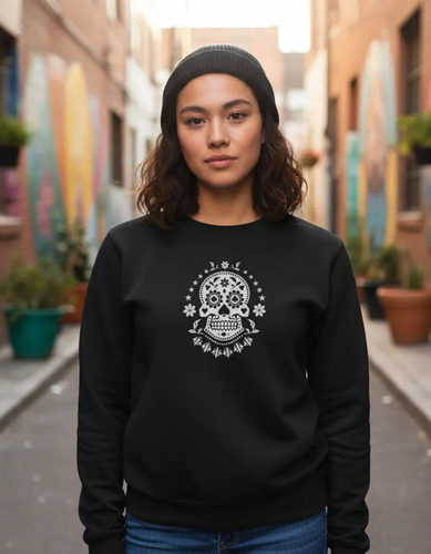 Sudadera Cultura Mexicana Calavera Dia De Muertos Skull