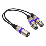 Splitter Cable Canon Xlr 30cm 1 Macho 2 Hembra Duplicador