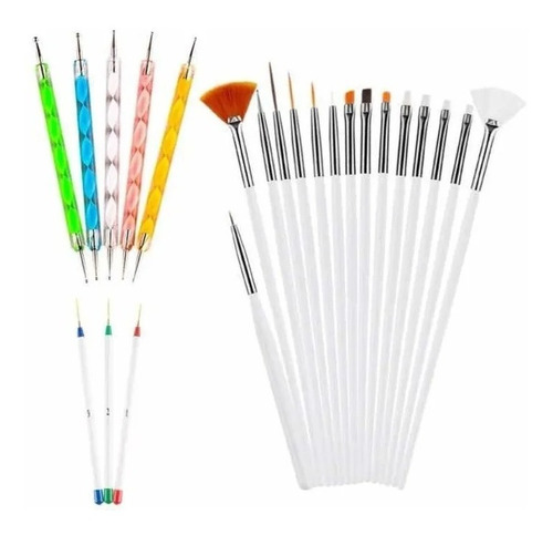 Kit De Pincel Decoración Para Manicura Dotting Liner Dubujar