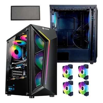 Gabinete Gamer Com 4 Fans Para Water Cooler Rgb Tampa Vidro