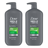 Pack 2 Piezas Shampoo Dove Men Fresh Clean 917 Ml C/u