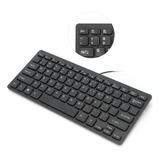 Teclado Usb Com Fio Portátil De 78 Teclas, Mini Laptop De Me