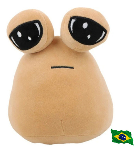 Pou Pelúcia Alien Brinquedo Furdiburb Pet Alienígena Pet Cor Bege