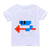 Remera Blanca Adultos  8 Bits Pixeles Pixel R158