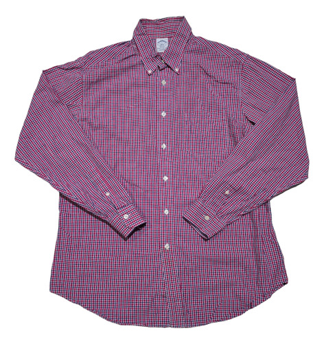 Camisa Brooks Brothers Grande L Regent Cuadro Rosa