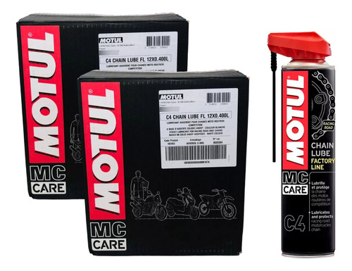  Lubricante De Cadena Motul C4 Factory Line 400 Ml 24 Piezas