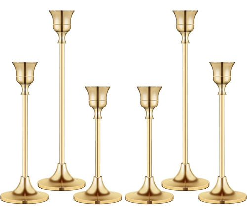 Candelabros, Candelabro Cónico Para Candelabros Latón Dorado