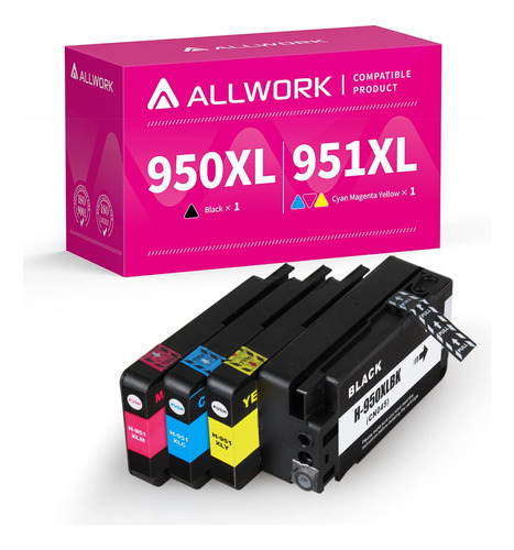 Cartucho De Tinta Compatible Allwork (nuevo Chip) Para Hp