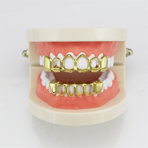 Juego De 8 Parrillas Hip Hop Grillz Flat En La Parte Superio