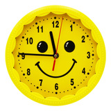 Reloj De Pared Aguja Continua Silencioso Infantil Emoji