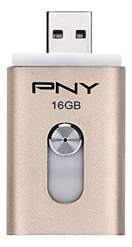 Unidad Flash Usb Pny Duo-link On-the-go De 16 Gb Para iPad (