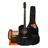Guitarra Sunset Fk60 Electroacústica 2eq + Amplificador