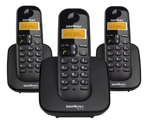 Telefone Sem Fio Intelbras Ts3113 Ramal/identificador Preto