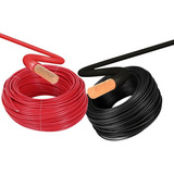 Kit 50 Metros Fio 6mm 1 Rolo 25m Vermelho +1 Rolo 25m Preto