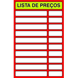 5 Tabela Preço Pvc Hortifruti Cartaz Mercado Lista Ref.42-vm