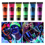 Pinturas Para Pintacaritas Neon Luminiscente Multicolor