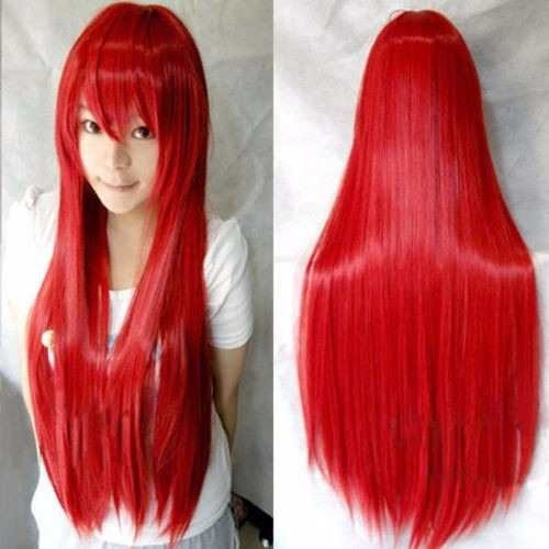 Peluca Anime Cosplay 100cm Roja