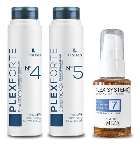 Kit Shampoo Y Balsamo (300ml) Plexforte + Aceite Plex System