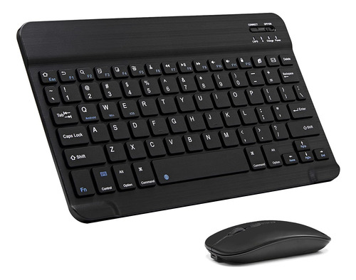 Combo De Teclado Y Mouse Bluetooth Ultrafino Recargable Port