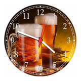 Relógio De Parede Cerveja Bar Churrasco Salas Quartz Q010