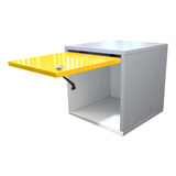 Buro Flotante Recamara Mdf Mesa Envio Ensamblado Amarillo