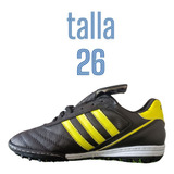 Tenis Suela Turf Mod. Kaiser Piel Negro Talla 26