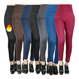 Pack 3 Calza Sin Costura Tiro Alto Leggins Forrada Con Pola