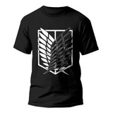 Camiseta Attack On Titan Unissex Algodão Anime