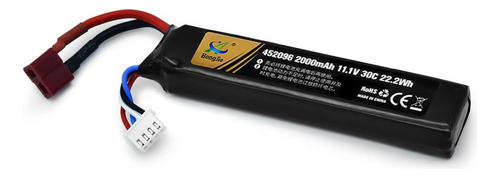 Batería Lipo Airsoft De 11.1 V Con Conector Deans 2000 Mah 3