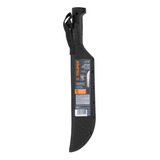 Machete Rambo 12' Cacha Inyectada Negra, Con Funda, Truper