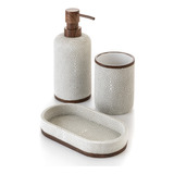 Set Accesorios De Baño Dispenser Vaso Jabonera Landmark