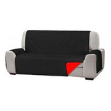 Cubre Sofa Sillon Para Mascotas Reversible 2 Plazas *negro