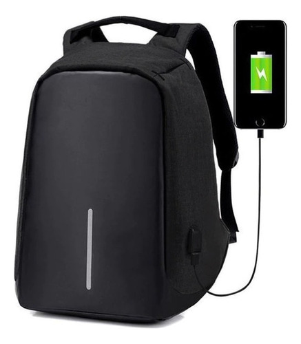 Maleta Antirrobo Mochila Morral Anti Robo Con Cable Usb