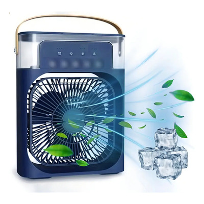 Enfriador de Aire CM-TOP, Mini Aire Acondicionado Portatil de Escritorio con 3 Velocidades, Ventilador Portátil con Luz LED, Perfecto para Oficina, Dormitorio y Auto, Color Azul Oscuro | MercadoLibre