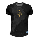 Remera Argentina Mundial Negra Mod 12 No Full