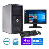 Pc Barato Dell Optiplex Mt Dcore 4gb Ssd240 Mon16w Brinde