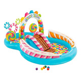 Piscina Inflable Con Resbalin Aspersor Piscina Intex 295cm