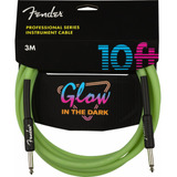 Cable Fender Para Guitarra Glow In Dark Cbl Green 3 Metros
