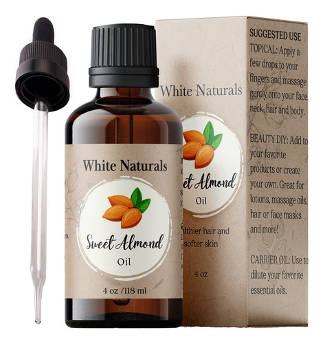 White Naturals Aceite De Almendras Dulces Para Cabello Y Pie