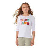 Blusa Infantil Menina Manga Longa Com Estampa