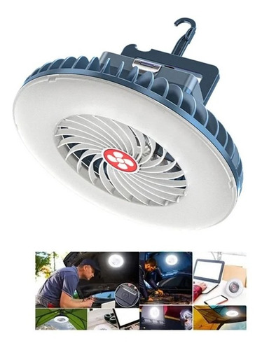 Ventilador De Acampamento Portátil Mini Linterna Levou