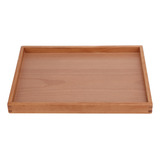 Bandeja De Té Rectangular De Madera Para Tazas Y Platos De C