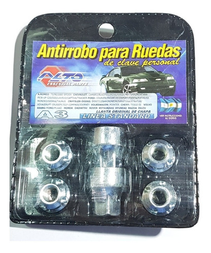 Juego De Tuercas  Antirrobo Chevrolet Cruze Llanta Chapa