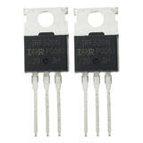 02 Transistor Mosfet Irf520 = Fqp13n10 Irf520n 100v Radio Px